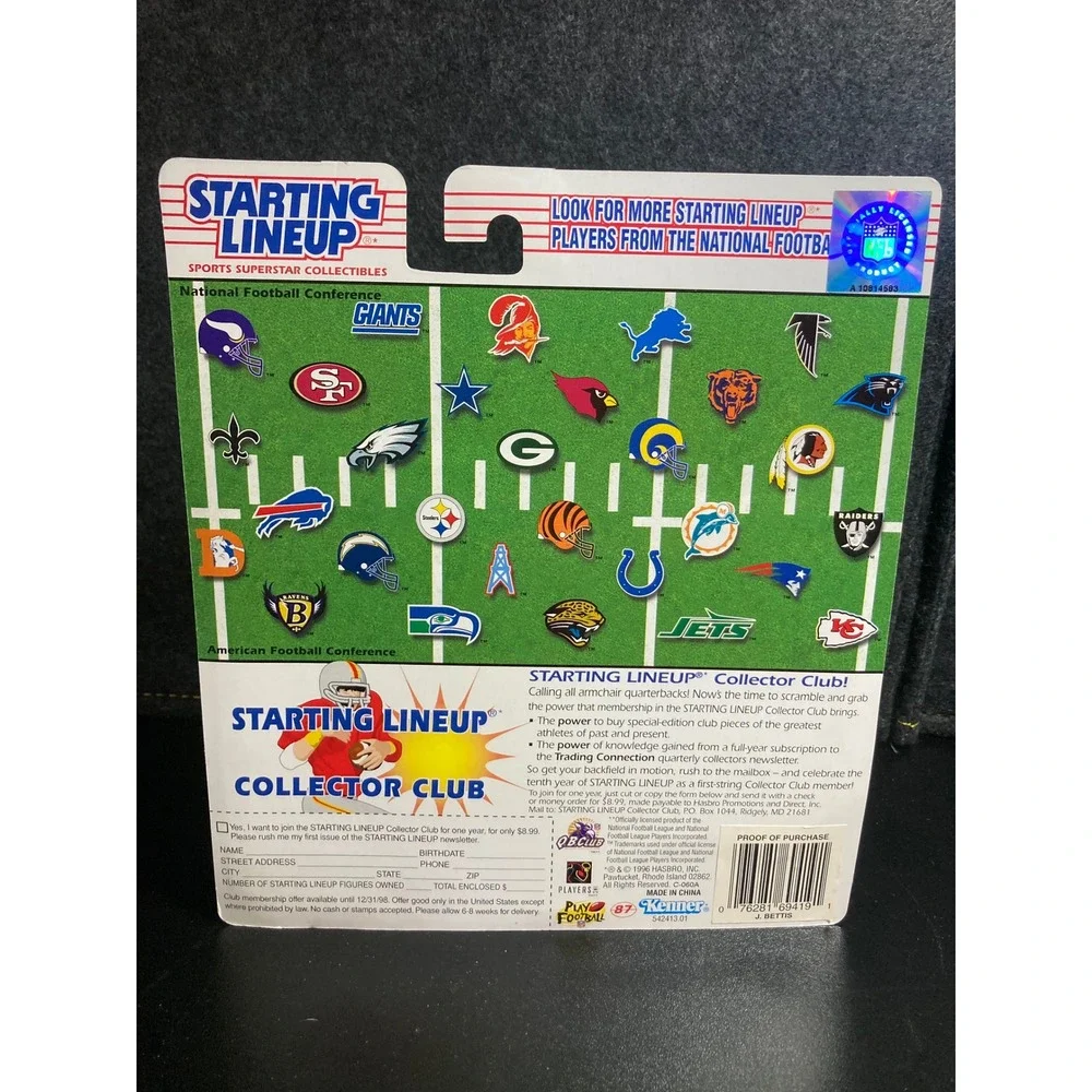 1997 Starting Lineup Jerome Bettis Pittsburgh Steelers Figure Kenner NFL Vintage